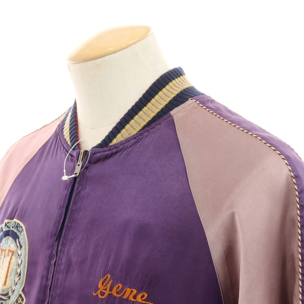 【中古】ジェラード JELADO アセテート リバーシブル スカジャン パープルxピンク系【 M 】【 状態ランクC 】【 メンズ 】