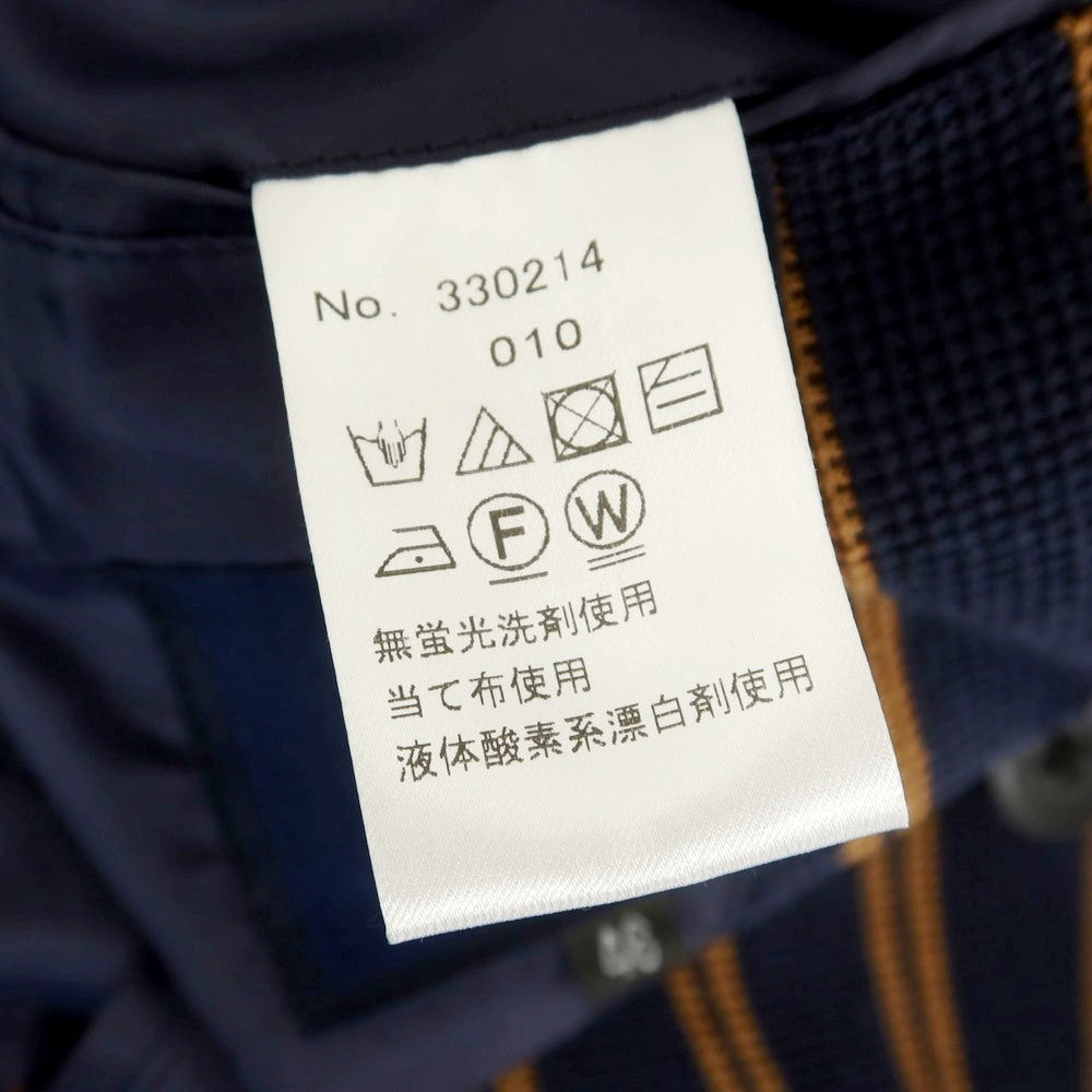 [Used] [Unused] G-Stage Polyester Cotton Stripe 6B Double Casual Jacket Navy x Light Brown [46] [Condition Rank S] [Men&