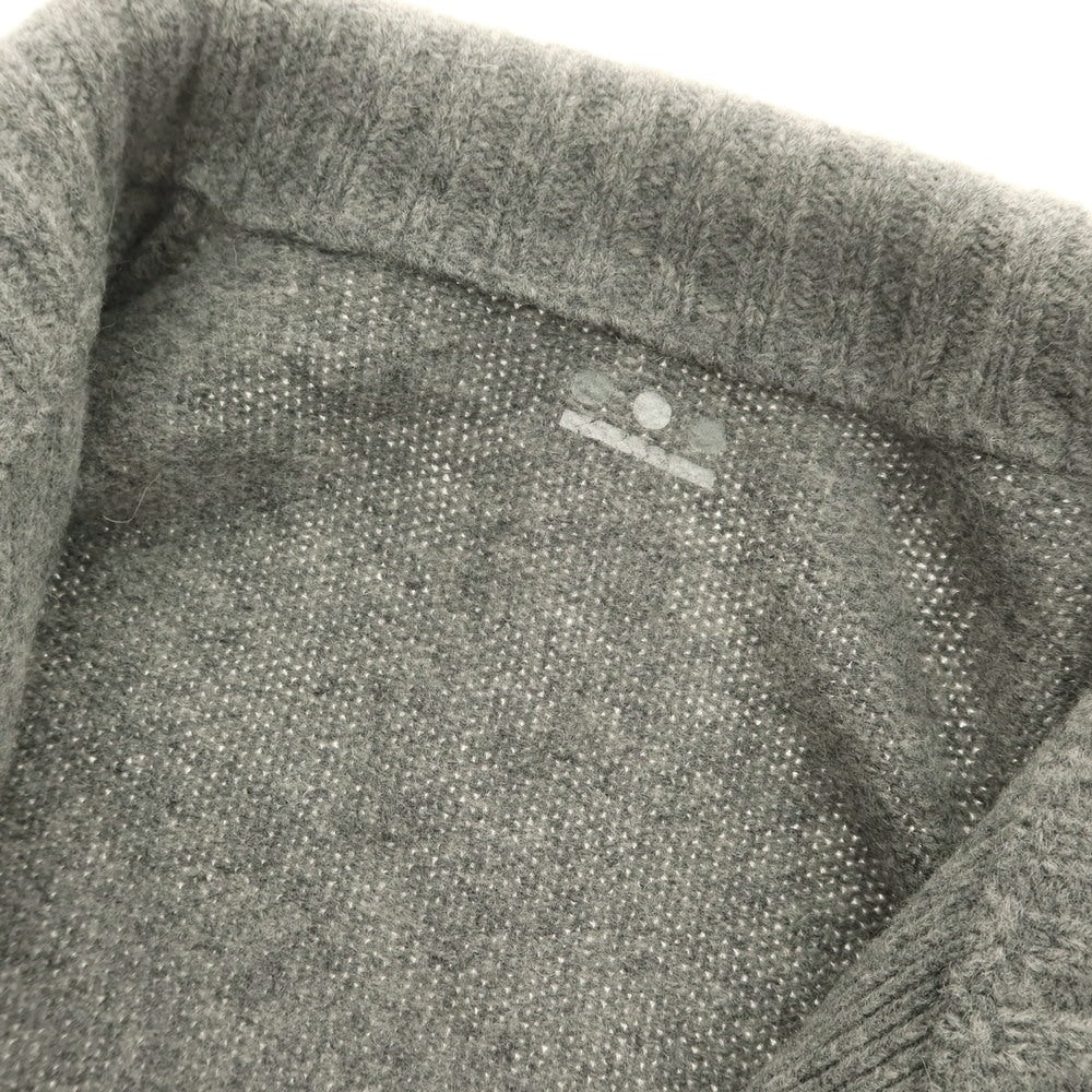 【中古】スリードッツ three dots ミドルゲージ ウールカシミヤ カーディガン グレー【 M 】【 状態ランクB 】【 メンズ 】