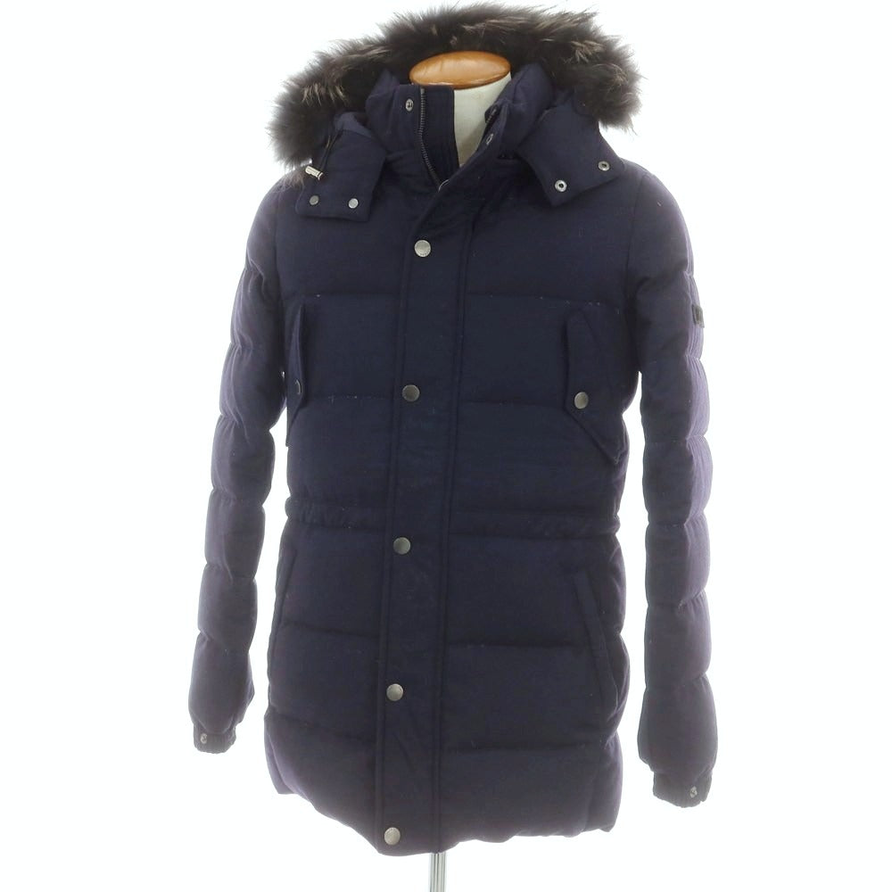 【中古】タトラス TATRAS ウールカシミヤ ファー ダウンコート ネイビー【 2 】【 状態ランクB 】【 メンズ 】