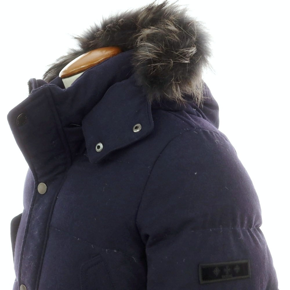 【中古】タトラス TATRAS ウールカシミヤ ファー ダウンコート ネイビー【 2 】【 状態ランクB 】【 メンズ 】