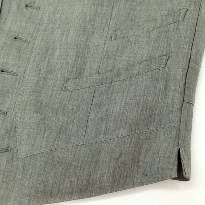【中古】ポールスミスコレクション PAUL SMITH COLLECTION リネン ジレ ベスト グリーングレー【 M 】【 状態ランクB 】【 メンズ 】