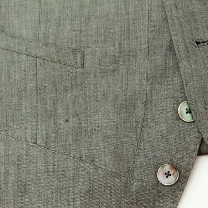 【中古】ポールスミスコレクション PAUL SMITH COLLECTION リネン ジレ ベスト グリーングレー【 M 】【 状態ランクB 】【 メンズ 】