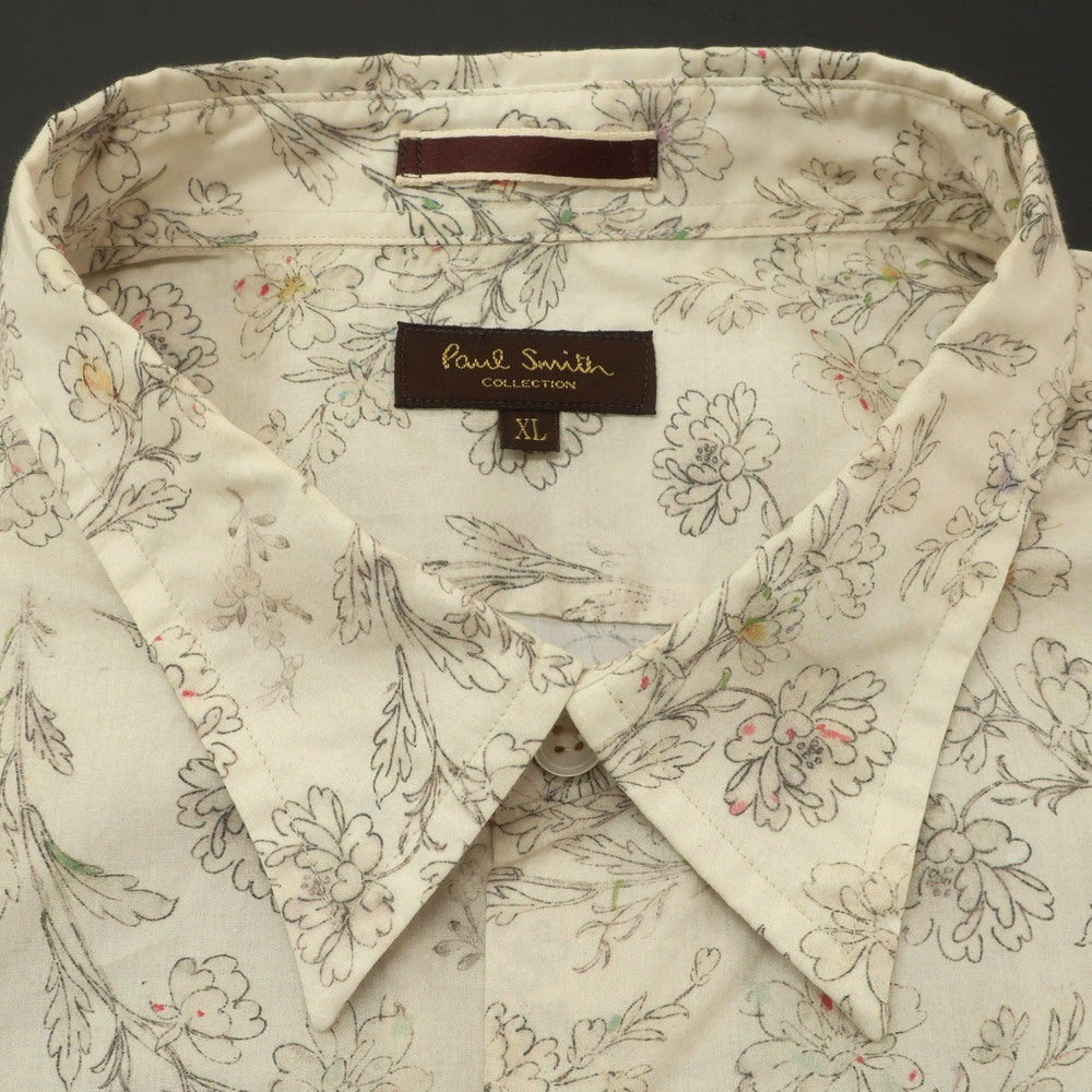 [Used] Paul Smith Collection PAUL SMITH COLLECTION Cotton Botanical Pattern Regular Collar Casual Shirt Light Beige [XL] [Condition Rank B] [Men&