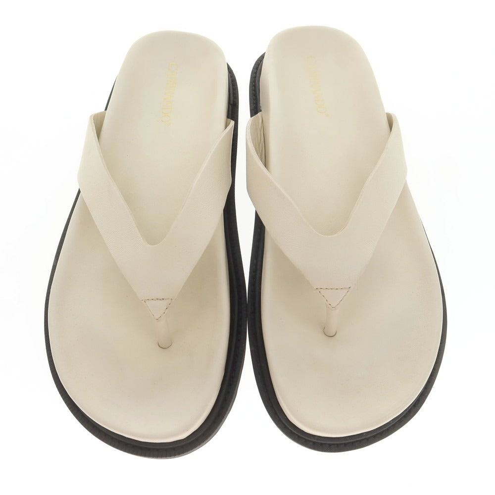 [Used] [Unused] CAMINANDO Leather thong sandals, off-white [8] [Condition rank S] [Men&