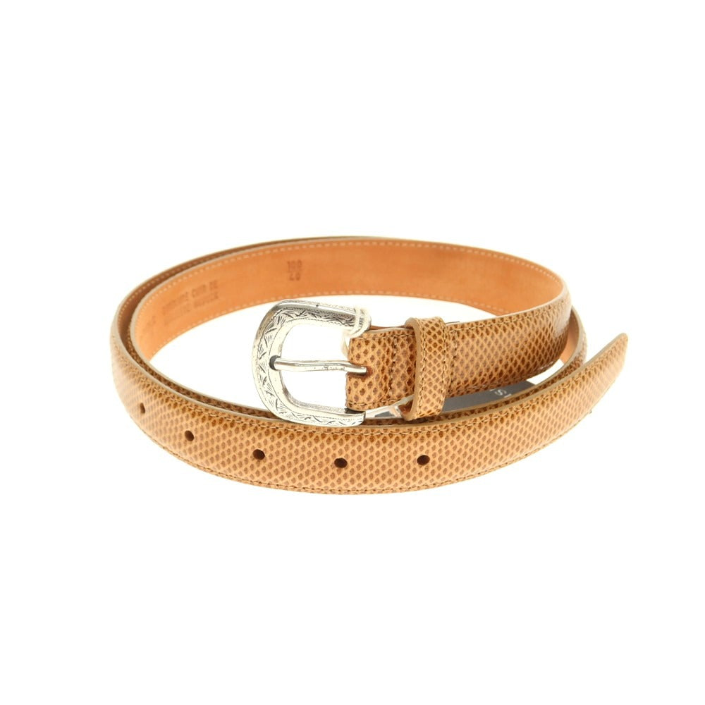 【中古】アンボワーズ AMBOISE カロングレザー ベルト ベージュ【 40/100 】【 状態ランクA 】【 メンズ 】