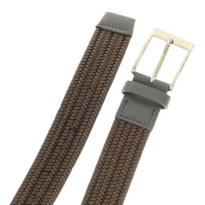 【中古】セオリー theory エラスティック レザー ベルト ダークカーキ【 34 】【 状態ランクA 】【 メンズ 】