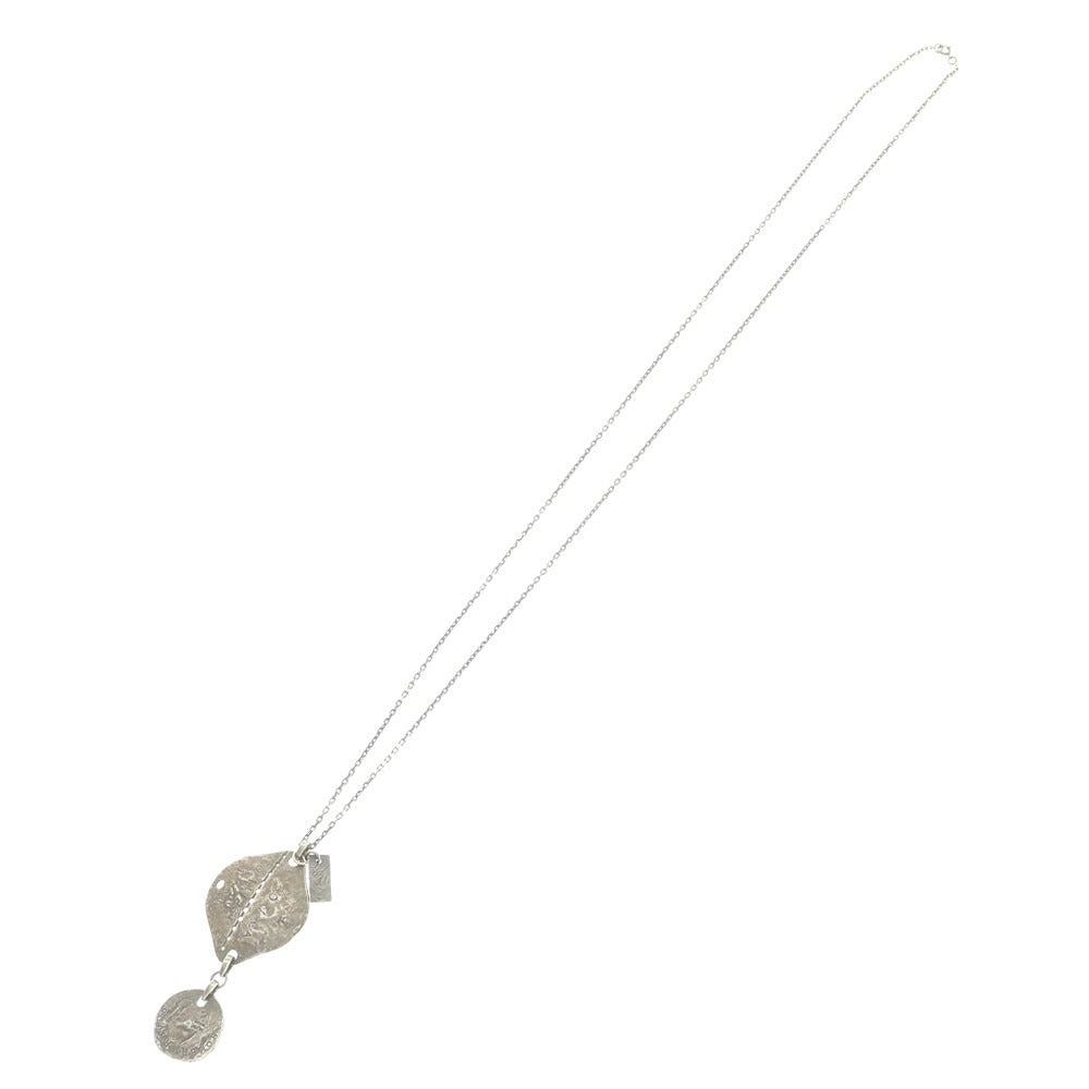 【中古】ユリウス JULIUS プレート ネックレス シルバーブラック【 状態ランクB 】【 メンズ 】