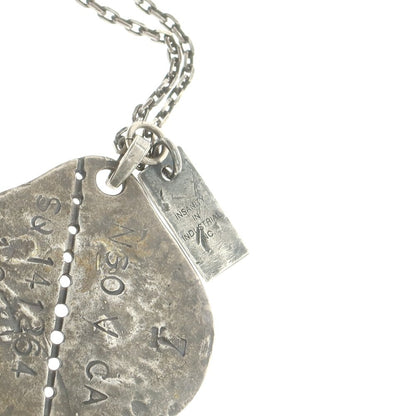 【中古】ユリウス JULIUS プレート ネックレス シルバーブラック【 状態ランクB 】【 メンズ 】