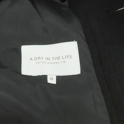 【中古】ア デイ イン ザ ライフ ユナイテッドアローズ a day in the life united arrows ニットメルトン レイズドネックコート ブラック【 M 】【 状態ランクA 】【 メンズ 】