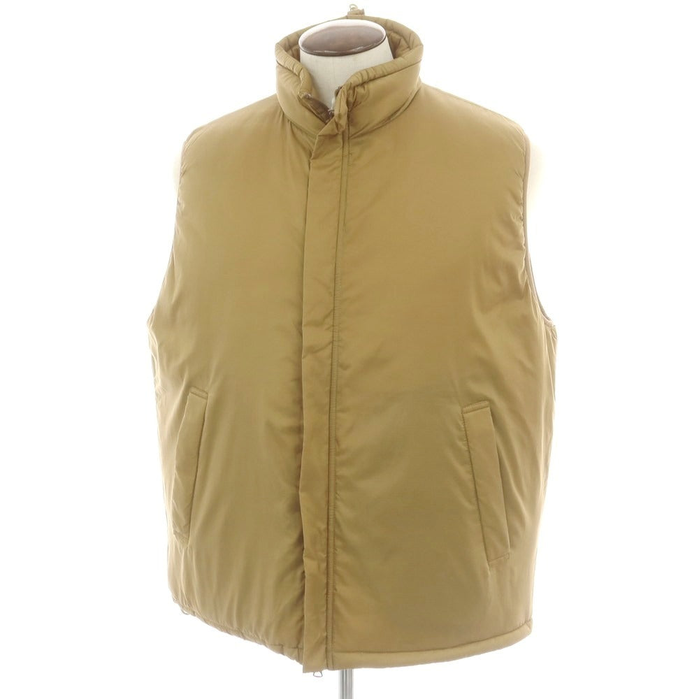【中古】ビームスプラス BEAMS PLUS リップストップナイロン 中綿ダウンベスト カーキ【サイズL】【 状態ランクB 】【 メンズ 】 [DPD]