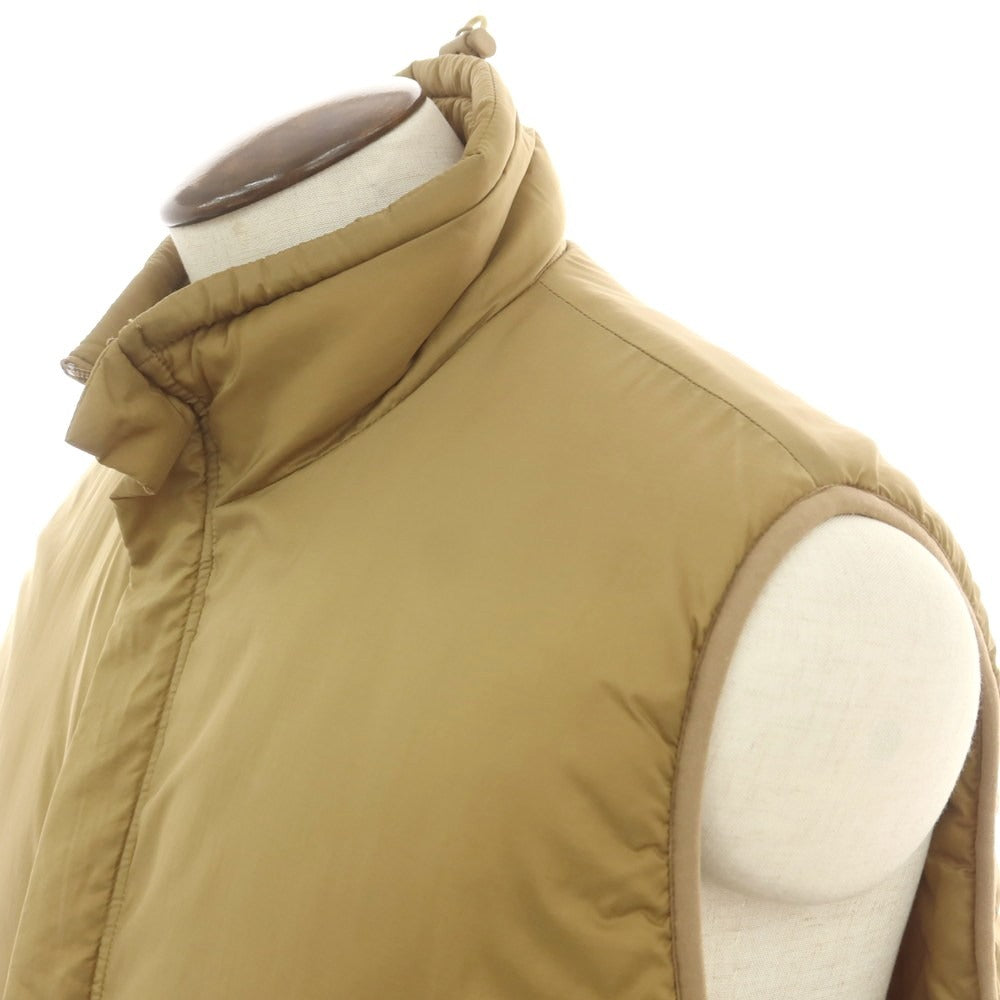 【中古】ビームスプラス BEAMS PLUS リップストップナイロン 中綿ダウンベスト カーキ【サイズL】【 状態ランクB 】【 メンズ 】 [DPD]