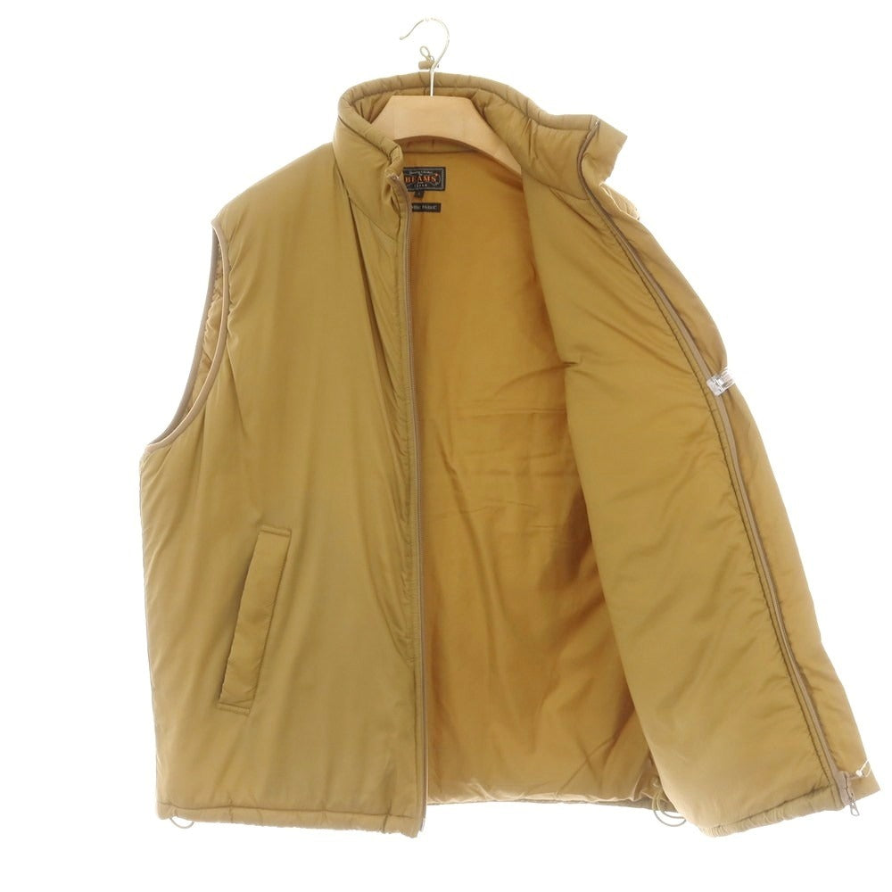 【中古】ビームスプラス BEAMS PLUS リップストップナイロン 中綿ダウンベスト カーキ【サイズL】【 状態ランクB 】【 メンズ 】 [DPD]