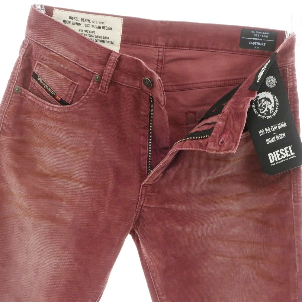 [Used] Diesel Stretch Cotton Polyester Corduroy Pants Wine Red [31] [Condition Rank A] [Men&