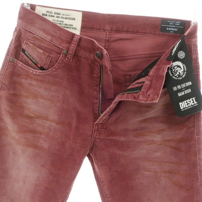 【中古】ディーゼル DIESEL ストレッチ コットンポリエステル コーデュロイパンツ ワインレッド【 31 】【 状態ランクA 】【 メンズ 】