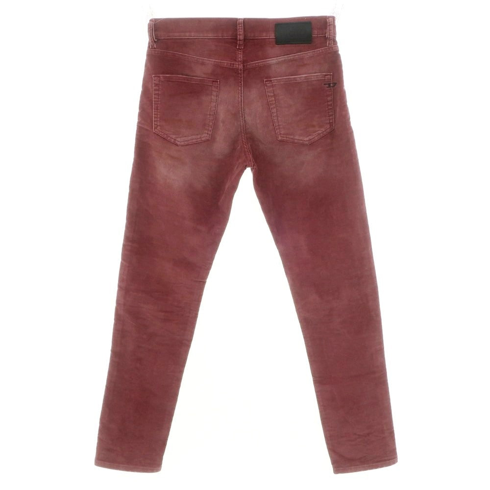 【中古】ディーゼル DIESEL ストレッチ コットンポリエステル コーデュロイパンツ ワインレッド【 31 】【 状態ランクA 】【 メンズ 】