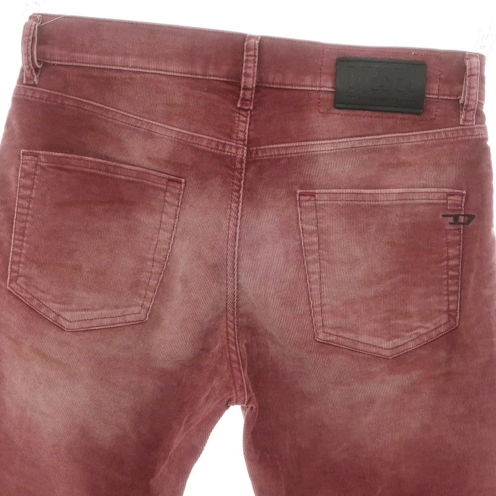 【中古】ディーゼル DIESEL ストレッチ コットンポリエステル コーデュロイパンツ ワインレッド【 31 】【 状態ランクA 】【 メンズ 】