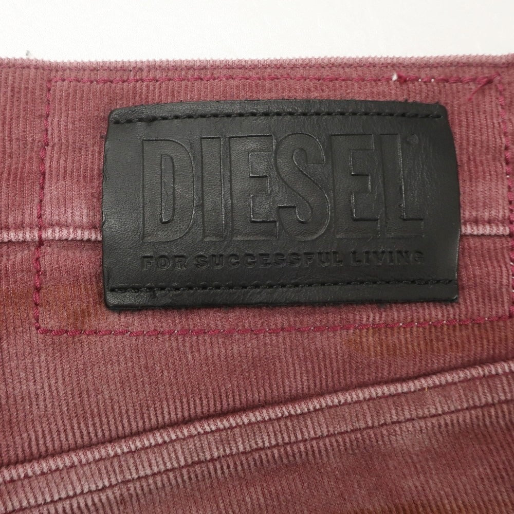 【中古】ディーゼル DIESEL ストレッチ コットンポリエステル コーデュロイパンツ ワインレッド【 31 】【 状態ランクA 】【 メンズ 】