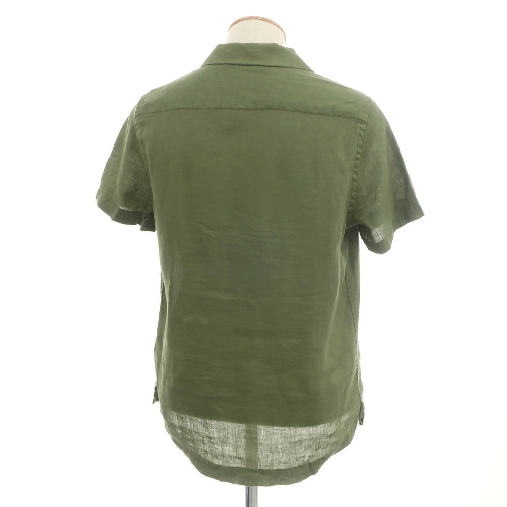 [New] SSEINSE Linen Pullover Short Sleeve Shirt Olive [S] [Condition Rank N] [Men&