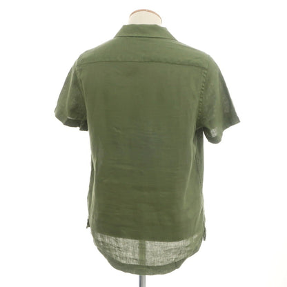 [New] SSEINSE Linen Pullover Short Sleeve Shirt Olive [S] [Condition Rank N] [Men&