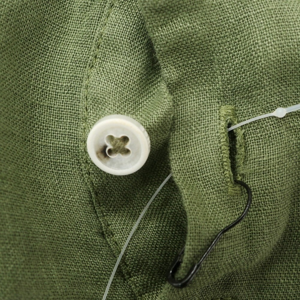 [New] SSEINSE Linen Pullover Short Sleeve Shirt Olive [S] [Condition Rank N] [Men&