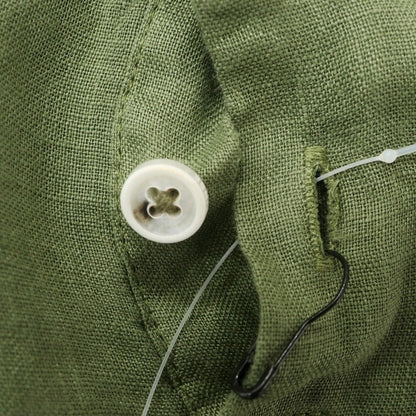 [New] SSEINSE Linen Pullover Short Sleeve Shirt Olive [S] [Condition Rank N] [Men&