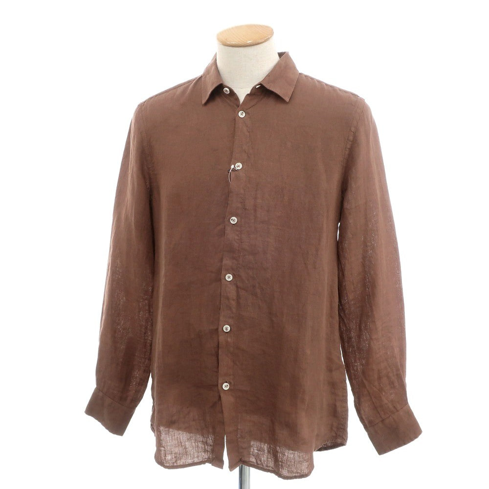 [New] SSEINSE Linen Casual Shirt Brown [S] [Condition Rank N] [Men&