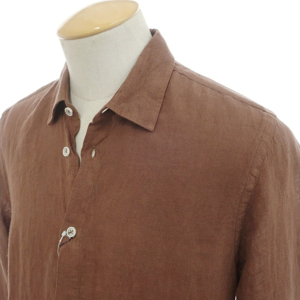 [New] SSEINSE Linen Casual Shirt Brown [S] [Condition Rank N] [Men&