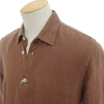 [New] SSEINSE Linen Casual Shirt Brown [S] [Condition Rank N] [Men&
