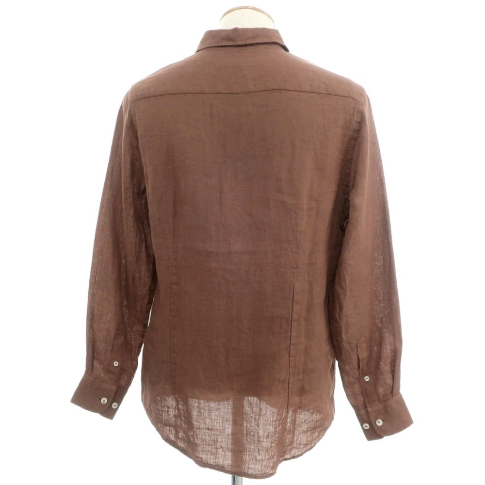 [New] SSEINSE Linen Casual Shirt Brown [S] [Condition Rank N] [Men&