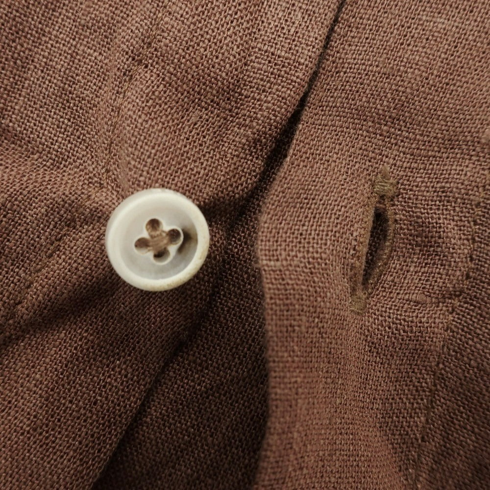[New] SSEINSE Linen Casual Shirt Brown [S] [Condition Rank N] [Men&