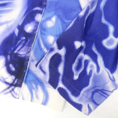 【中古】ジェリット ジェイコブ Gerrit Jacob ワイドシルエット プリント デニムジャケット ホワイトxブルー【 L 】【 状態ランクB 】【 メンズ 】