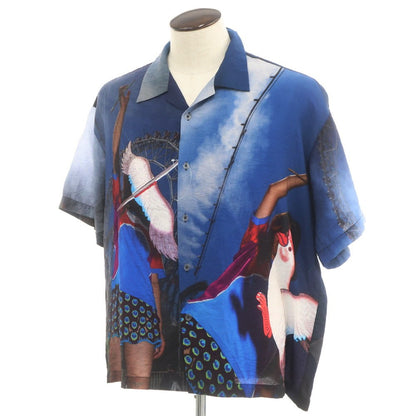 [Used] Penultimate Rayon open collar short sleeve shirt, blue [No size indicated (L)] [Condition rank B] [Men&