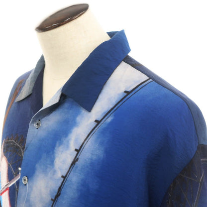[Used] Penultimate Rayon open collar short sleeve shirt, blue [No size indicated (L)] [Condition rank B] [Men&