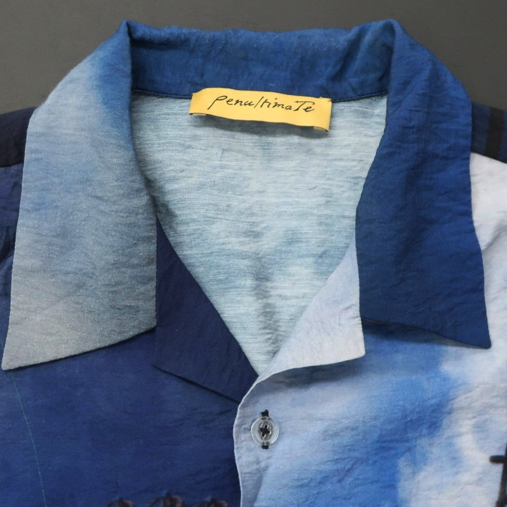 [Used] Penultimate Rayon open collar short sleeve shirt, blue [No size indicated (L)] [Condition rank B] [Men&