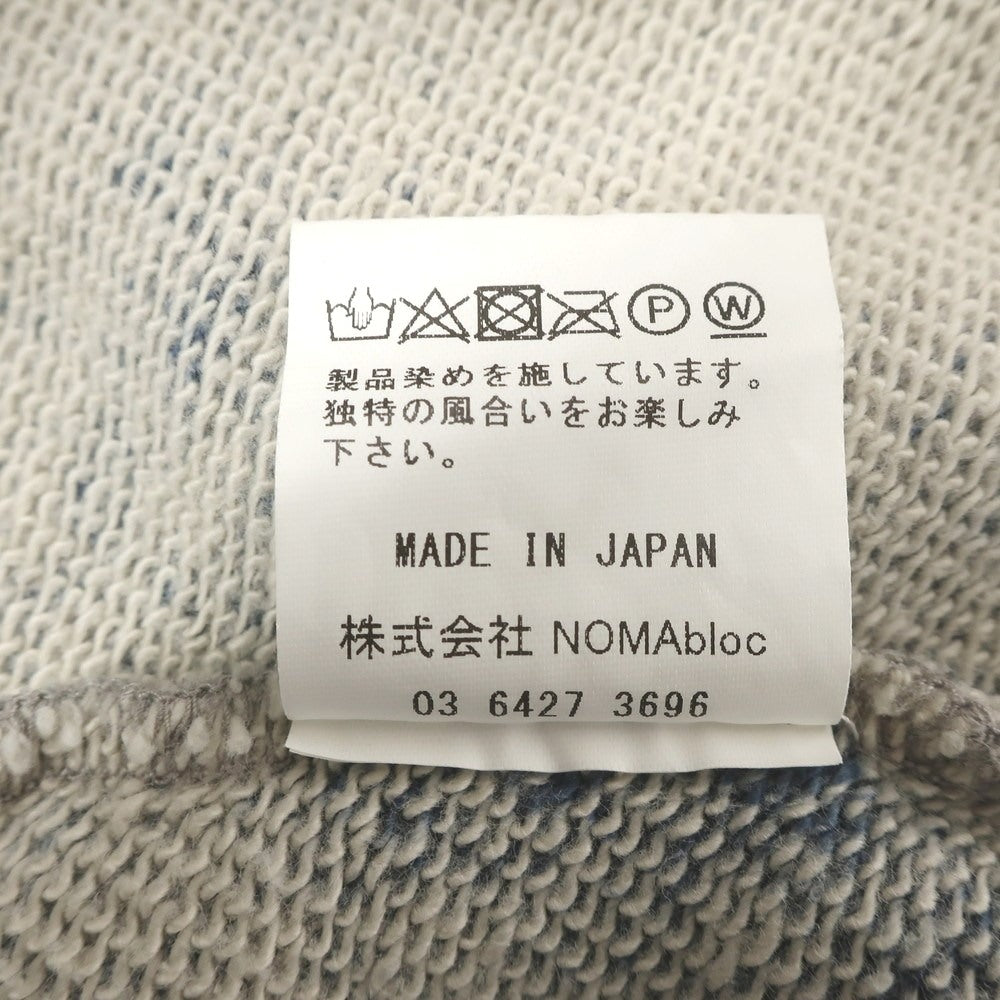 【中古】ノーマティーディー NOMA t.d. コットン クルーネック スウェット グレーxネイビー【 2 】【 状態ランクB 】【 メンズ 】 [APD]