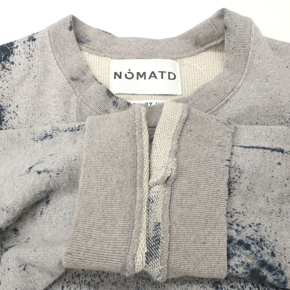 【中古】ノーマティーディー NOMA t.d. コットン クルーネック スウェット グレーxネイビー【 2 】【 状態ランクB 】【 メンズ 】 [APD]