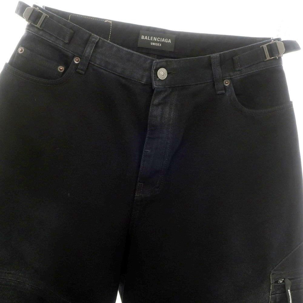 【中古】バレンシアガ BALENCIAGA コットン デニムパンツ ブラック【 S 】【 状態ランクB 】【 メンズ 】 [APD]