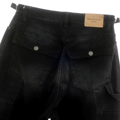【中古】バレンシアガ BALENCIAGA コットン デニムパンツ ブラック【 S 】【 状態ランクB 】【 メンズ 】 [APD]
