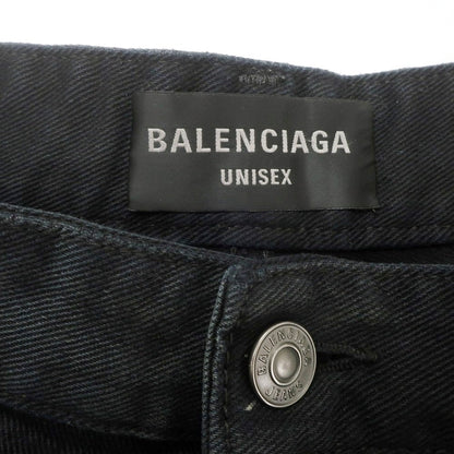 【中古】バレンシアガ BALENCIAGA コットン デニムパンツ ブラック【 S 】【 状態ランクB 】【 メンズ 】 [APD]