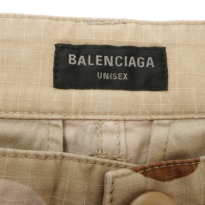【中古】バレンシアガ BALENCIAGA 2WAY コットン デザートカモフラージュ柄 カーゴパンツ ベージュxブラウン【 XS 】【 状態ランクB 】【 メンズ 】