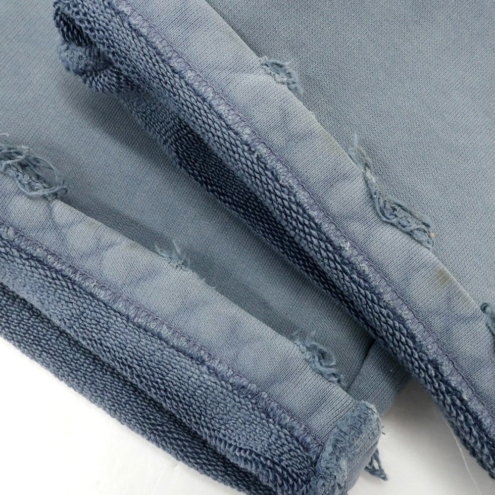 【中古】バレンシアガ BALENCIAGA ダメージ加工 コットン スウェットパンツ ブルーグレー系【 XXS 】【 状態ランクB 】【 メンズ 】 [APD]