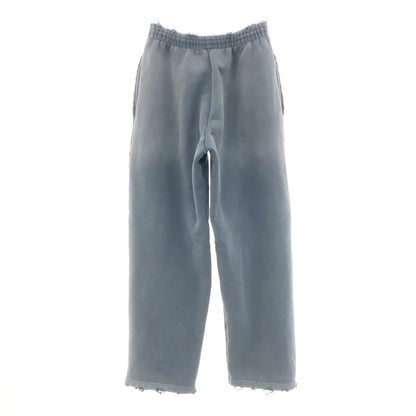 【中古】バレンシアガ BALENCIAGA ダメージ加工 コットン スウェットパンツ ブルーグレー系【 XXS 】【 状態ランクB 】【 メンズ 】 [APD]