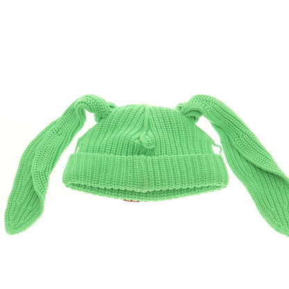 【中古】チャールズジェフリーラバーボーイ Charles Jeffrey LOVERBOY ローゲージコットン ニットキャップ グリーン【 状態ランクC 】【 メンズ 】