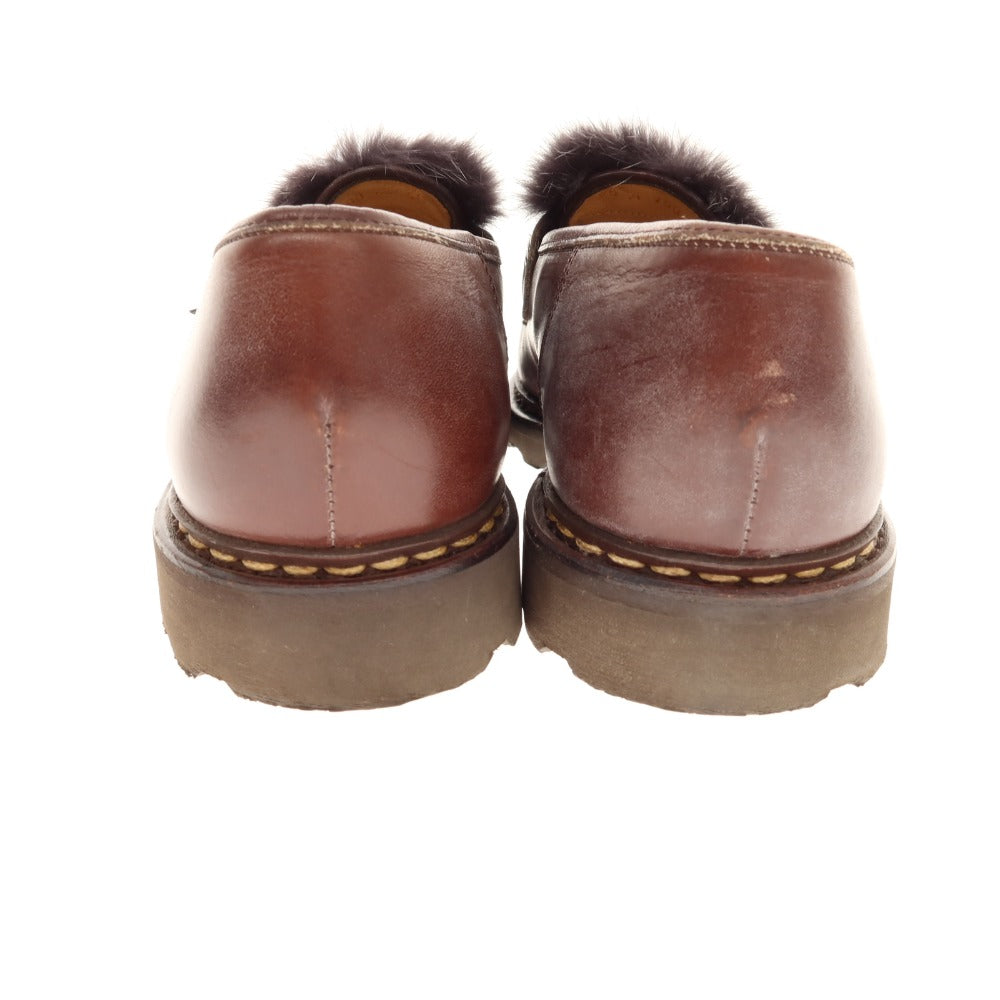 [Used] Paraboot REIMS VISON Mink Fur Loafers Brown x Dark Gray [8] [Condition Rank B] [Men&