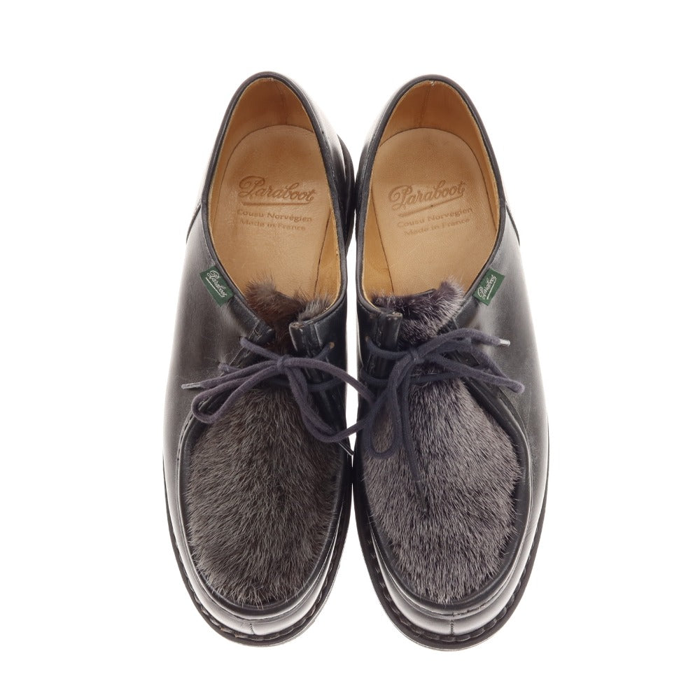 [Used] Paraboot MICHAEL VISON Mink fur Tyrolean shoes Black x gray [42] [Condition rank A] [Men&