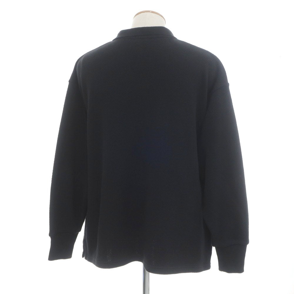 [Used] Crepuscule crepuscule URBAN RESEARCH special order 2025 Spring/Summer cotton linen collared V-neck pullover knit black [2] [Condition rank B] [Men&