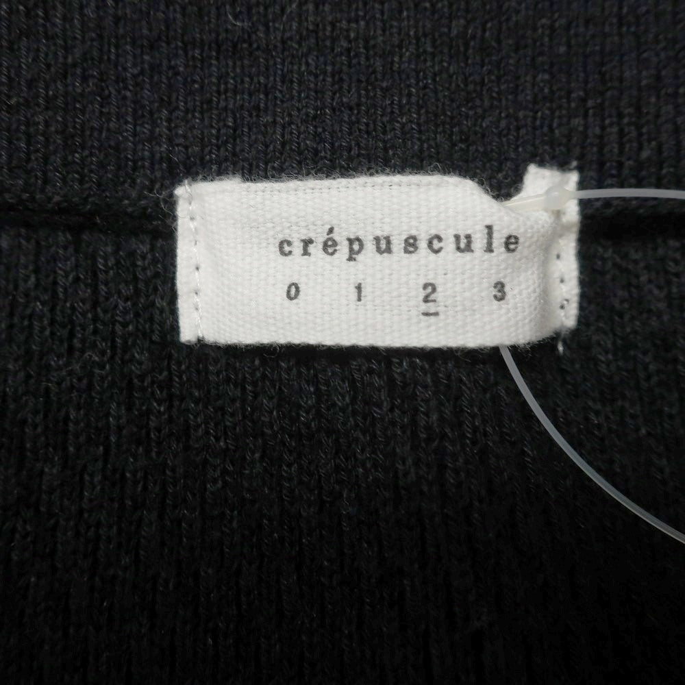 [Used] Crepuscule crepuscule URBAN RESEARCH special order 2025 Spring/Summer cotton linen collared V-neck pullover knit black [2] [Condition rank B] [Men&