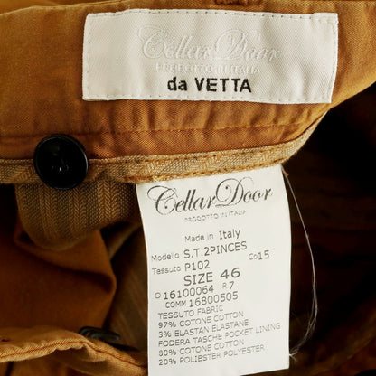 [Used] CellarDoor Stretch Cotton Casual Slacks Pants Camel [46] [Condition Rank C] [Men&