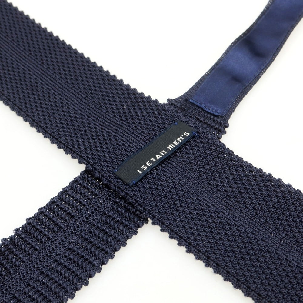 [Used] ISETAN MENS Silk Knit Tie Navy [Condition Rank C] [Men&